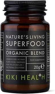 KIKI Health Nature's Living Superfood 20g - Immune System Support - Blend of Raw Green Foods & Plant Juices - Contains 36 Alkalising Ingredients - Gluten Free - Suitable for Vegetarians & Vegans