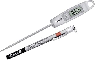 Escali DH1 Gourmet Digital Meat Thermometer with Extra Long Probe, NSF Certified, Silver