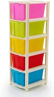 Drawer 5 XL Plastic Modular Drawer System Long Time Durable for Home, Office, Hospital, Parlor, School, Doctors, Home and Kids, Product Dimension When Assembeled (Multi, 5XL)