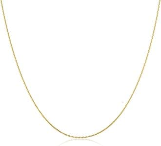 Gold Chain Necklace for Women, 14k Gold Plated Thin Beaded Wave Box Chain Necklace Dainty Gold Necklace Simple Layered Gold Choker Necklaces Minimalist Gold Link Chain Necklace Trendy Jewelry for Women
