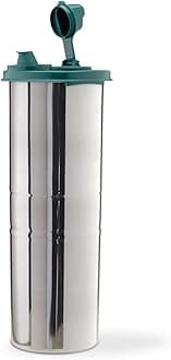 SignoraWare Easy Flow Stainless Steel Oil Dispenser | Airtight & Spill proof | Food grade | Pourer Drizzler | Easy to Clean | Best for Essential Oils & Grilling | Home Use (1.1 Ltr | Forest Green)