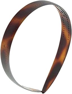 Parcelona French Wide 3/4" Celluloid Headband Women Hair Accessories, Made in France (Tortoise Shell Brown, 3/4")