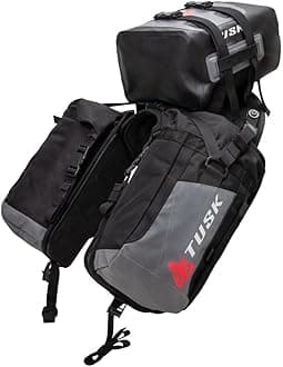 TUSK Excursion Rackless Luggage System w/X-Small Dry Duffel Tail Bag 690-701 Heat Shield Black/Grey
