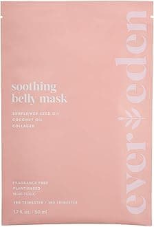 Evereden Soothing Belly Mask - 1 Belly Mask for Pregnant Women 2nd & 3rd Trimester - Hydrating, Nourishing, & Soothing Pregnancy Skin Care Belly Masks - Clean & Vegan Pregnancy & Maternity Products