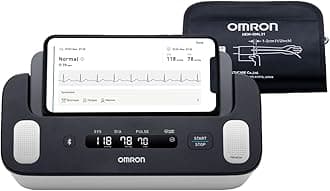 Omron Complete Wireless Upper Arm Blood Pressure Monitor + EKG; Measure Bp, EKG, Afib, Tachycardia, Bradycardia & Sinus Rhythm; Built-in Bluetooth Technology