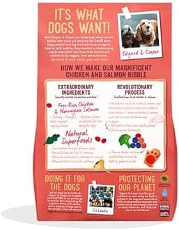 Edgard & Cooper Grain Free Dry Dog Food For Medium Breed Senior Dogs (7kg), Fresh Chicken & Salmon, Glucosamine For Aging Joints, With Broccoli, Rosehip And Turmeric, Never Meat Meal