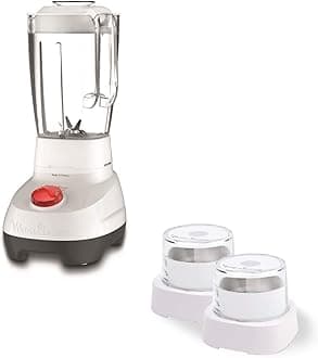 Blender | Super Blender 2 L Blender Smoothie Maker | Mixer |700 W | 2 Attachments | White/Black | 2 Years Warranty | LM207128