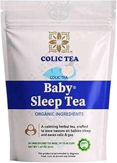 Secrets Of Tea Baby Sleep Tea- Organic Baby Comfort Tea - Gentle Soothing Herbal Blend for Infants - Caffeine-Free Natural Calm 20 Sachets (1Pack)