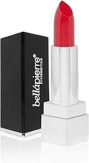 bellapierre Mineral Lipstick – Long-Lasting Natural Lip Color, Nourishing Mineral Wax Formula with Vitamin E & C, Sun-Protective, Non-Toxic, Paraben-Free, Cruelty-Free – 0.12 oz – Ruby