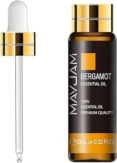 Bergamot Essential Oil, MAYJAM 10ML/0.33FL.OZ Premium Bergamot Oils for Soap Candle Making, Diffuser, Bedroom, Living Room, Office