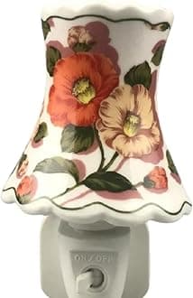 Durable and Clasic LED Night Light - Colorful Floral Ceramic Decorative Light...