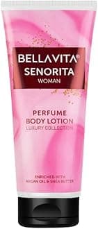 Bella Vita Luxury Senorita Woman Perfume Body Lotion for Nourishing, Hydrating, Soft, Supple,Healthy Skin with Argan Oil and Shea Butter 200 Ml