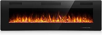 Antarctic Star 50 Inch Electric Fireplace in-Wall Recessed and Wall Mounted, Fireplace Heater and Linear Fireplace with Multicolor Flame, Timer, 750/1500W Control by Touch Panel & Remote