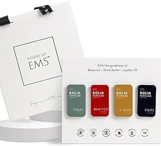 - EM5™ Pack of 4 Solid Perfumes for Women | Travel & Pocket Friendly Cologne | Strong & Lasting Fragrance | Non-Greasy Perfume Cream | Gifting Set for Her | 12 gm Each