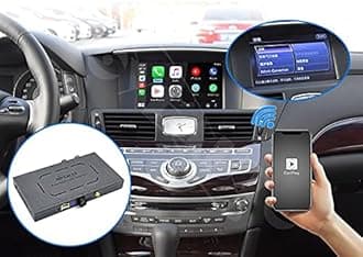 Wireless CarPlay Android Auto Solution Wireless Carplay Retrofit kit for Infiniti QX60 Q70 2015-2019, Wireless Carplay Box Support Mirror Link, Reverse Camera Functions