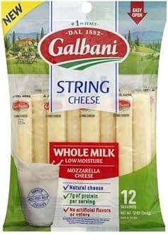Galbani, String Cheese Whole Milk Mozzarella Cheese, 12 Ounce