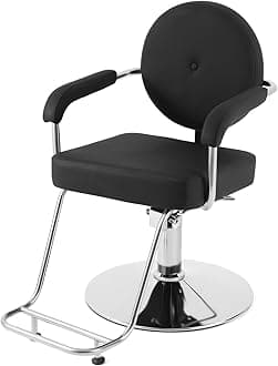 Artist hand Stylist Chairs for Salon, Barber Chair Hair Salon Chair with Heavy Duty Hydraulic Pump 360 Degree Rolling Swivel, Spa Beauty Equipment Max Load Weight 330 lbs Women Man Black