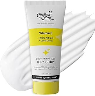 Chemist at Play Brightening Body Lotion with Ceramides | Alpha Arbutin, Camu Camu & Vitamin C | All Skin Types | For Bright, Moisturized & Glowing Skin | 200 ml