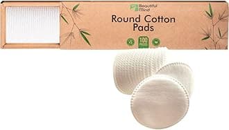 Cotton Round Pads for Face 100 Pack - 3 Layer Eye Makeup and Nail Polish Remover - Lint Free Cleansing Circle Pad for Facial Exfoliating, Toner - Travel Size Skin Care Rounds