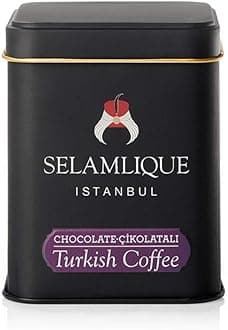 Selamlique Istanbul Turkish Coffee (4.40oz) Ultra Fine Ground (Chocolate)