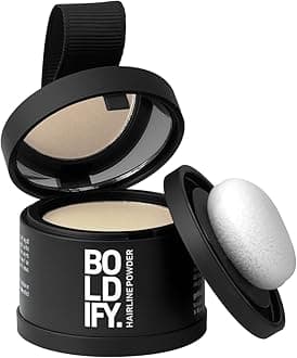 BOLDIFY Hairline Powder, Instantly Conceals Hair Loss and Fills In Receding Hairlines, and Wide Parts, Stain-Proof 48 Hour Formula for Hair & Beard, Root Concealer & Gray Hair Coverage (Light Blonde)