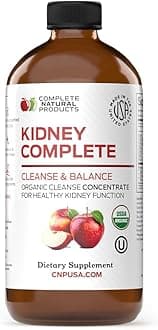 - Complete Natural Kidney Complete - Liquid Dietary Supplement for Kidney Support, Cleanse, and Detox with Apple Cider Vinegar, Lemon, Organic Chanca Piedra, Beet, Citric Acid, Vitamin C, & More - 12oz