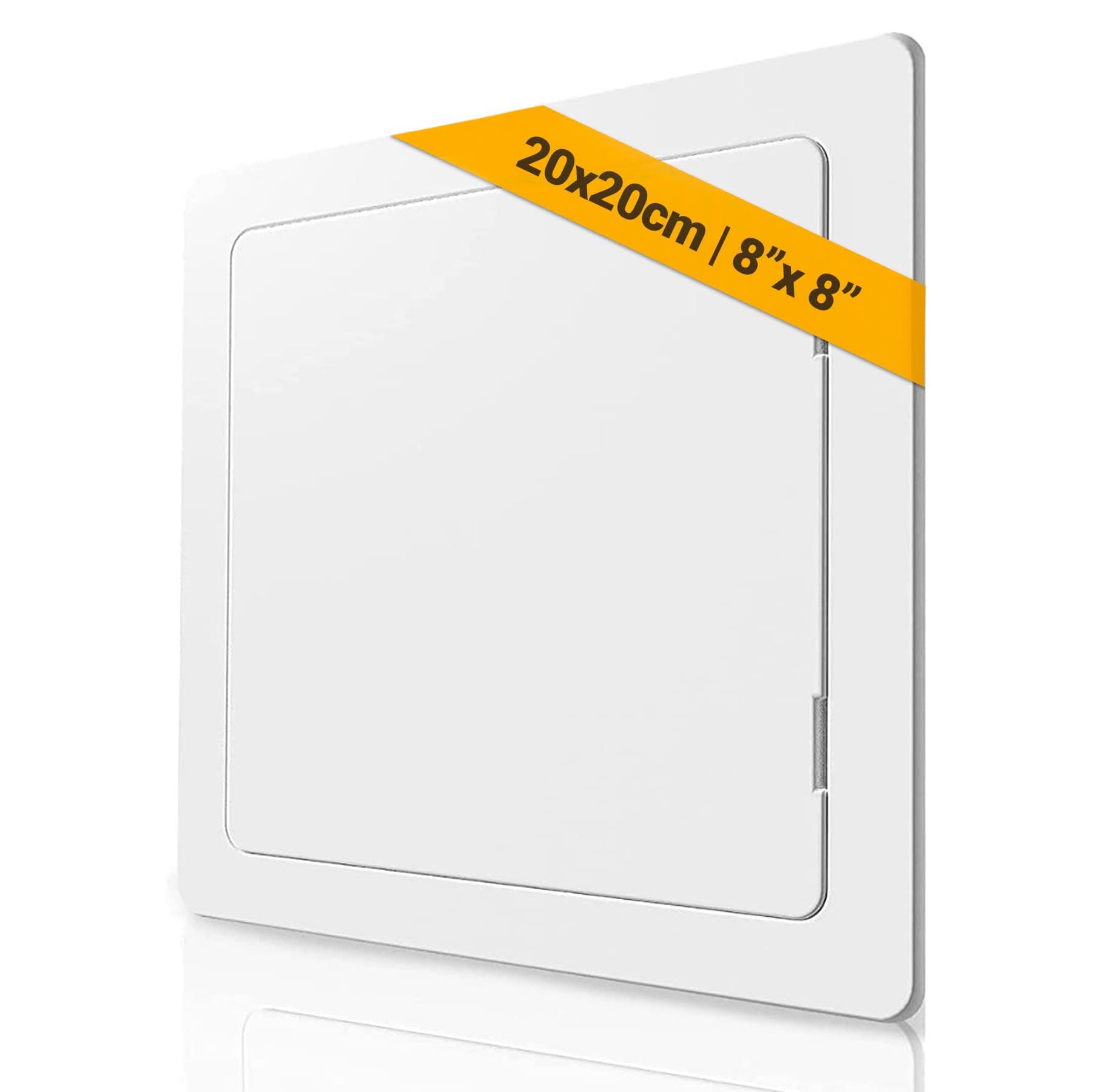 200x200mm Access Panel | High-Grade ABS Plastic Inspection Hatch | UPVC Door Panel | Plasterboard & Fuse Box Cover Cabinet | Conceals Wires, Meters, Pipes & More | Fits Flush to Surfaces