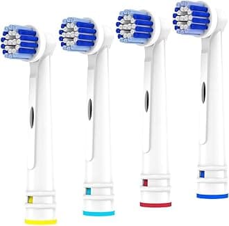 Replacement Toothbrush Heads Compatible with Oral B Braun, 4 Pack Electric Toothbrush Heads Brush Heads Refill for Oral-B 7000/Pro 1000/9600/ 500/3000/8000
