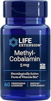 Life Extension Methylcobalamin Dissolving Capsules, 5 Mg, Vanilla -60 Count