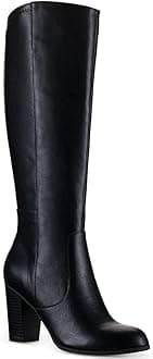 Style & Co. Womens Addyypwc Faux Leather Knee-High Boots Black 8.5 Medium (B,M)