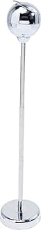Kare Design Standing Ashtray, Spheric, Chrome, Outdoor Use, Height Adjustable, Stainless Steel, Retro, Modern Pedestal Ashtray with Lid, Terrace, Balcony, Garden, 72 x 14 x 14 cm (H x W x D)