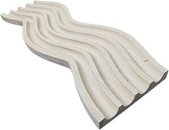 Wooden Marble Run Track – Sea Wave 4-Line Maze | Montessori STEM Toy for Kids | Lightweight Beech Wood | Smooth Marble Flow | Easy Assembly | Birthday Gift | Safe & Educational | Pack of 1