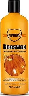 Beeswax Polish and Conditioner for Wood Furniture - Waterproof & Restorer Wood Wax, Multipurpose Beeswax Furniture Polish and Cleaner for All Types and Colours, 16.23 Fl Oz