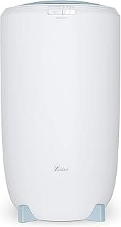 Zadro Large Hot Towel Warmer Bucket Timer Electric Towel Warmer for Bathroom Auto-Shut Off Heated Towel Warmer Spa (Large | 20L | 12" Dia. x 21" Tall, White/Blue)