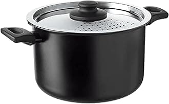 (004.622.13) HEMLAGAD 5.3 qt (5 l) Black Pot with Lid