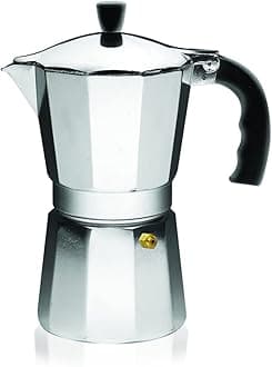 ImusaAluminum Coffeemaker 9-Cup, Silver Stovetop Espresso Maker