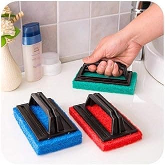 Cleaning Brush for Marble Floor & Bathroom Tiles | Scrubbing Dishes Bath Tub Washbasin Multipurpose Use | (Multi-Color, 1 Piece)