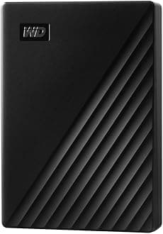 5TB My Passport portable external storage, external hard drive, USB 3.0, portable HDD with software for device management, backup and password protection, works with PC, Xbox &Playstation, Black