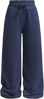 SOLY HUX Girl's Straight Wide Leg Sweatpants Casual High Waisted Baggy Joggers Track Pants