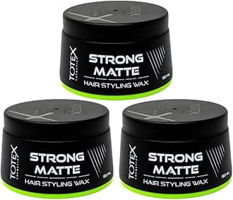 Strong Matte Hair Styling Wax 3x150ml | Extra Strong Hold Hair Wax for Men & Women | Natural Matte Finish | Barber Quality Texture Paste | Long Lasting Definition | No Residue Styling