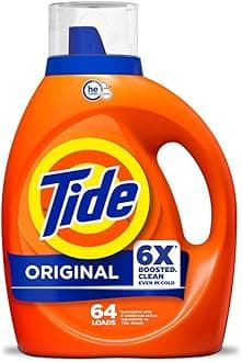 Laundry Detergent Liquid, Original Scent, HE Turbo Clean, 64 Loads