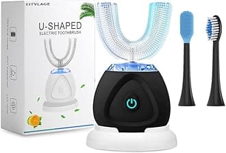 Electric Toothbrush, Automatic Toothbrushes Auto Tooth Brush, Teeth whitening Brush with Timer & Wireless Charging 360° Electric Toothbrush for Adult (Black)