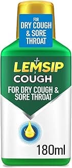 Lemsip Cough Syrup, 180ml, Catarrh and Mucus Relief, Chesty Cough, Sore Throat, Phlegm and Mucus Remover, Effective Dual Relief, Loosens Mucus, Cough Syrups, Medication
