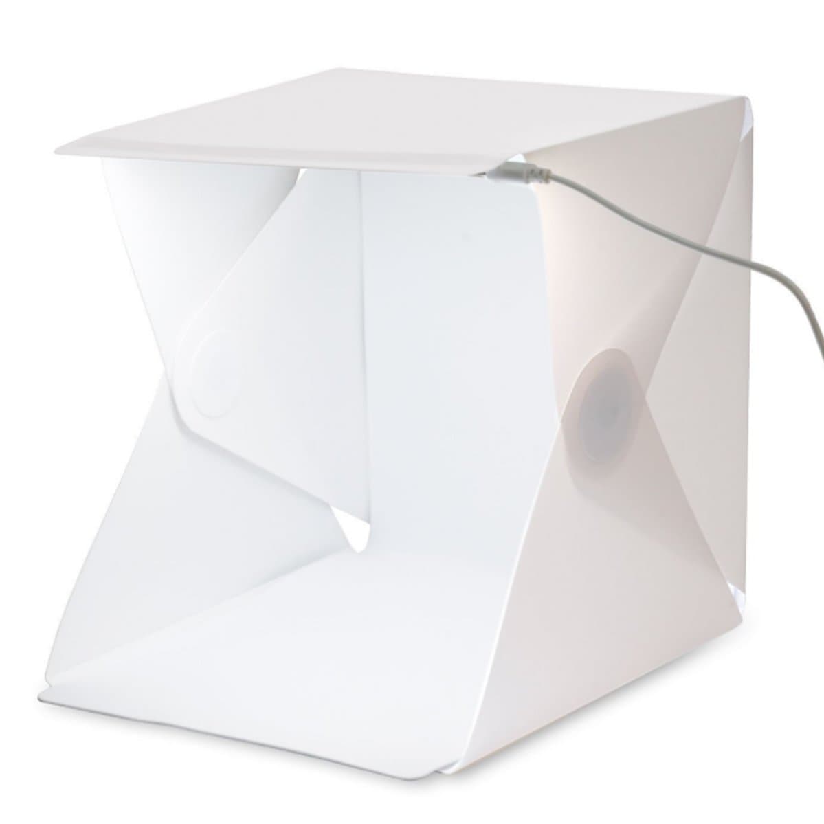 Portable Mini Studio Foldable Photo Photography Kit LED Soft Light Box With Black And White Background