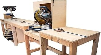 Miter Saw Station with Storage Plans - Woodworking Bench Build