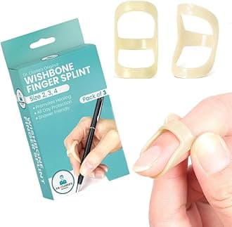Dr. Clarke's Original Wishbone Finger Splints - Size 7, 8, 9 - 3 Pack - Finger Splint, Thumb Splint, Trigger Finger Splint For Thumb, Middle, Pinky or Ring Finger - Finger Hand Brace for Arthritis,
