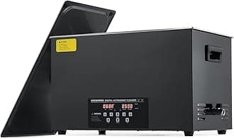 30L Digital Ultrasonic Cleaning Machine with Degas and Gentle Mode, 600W Ultrasonic Cleaner Machine with Heater and Timer, 7.9 gal Ultrasound Cleaner for Retainer Watch Auto Tool Machine Part