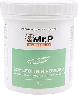 Mr.P Ingredients Soy Lecithin Powder 1 Kg Stabilising & Emulsifying Agent Texture Improver VeganVegetarian Halal Kosher Non-GMO