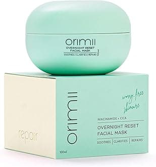 Orimii Sleeping Mask For Face for Overnight Repair & Stress Relief (100ml) | Anti Oxidant Rich Facial Mask that Moisturizes, Soothes & Repairs Skin Overnight | Lightweight 100% Natural Night Cream Ge