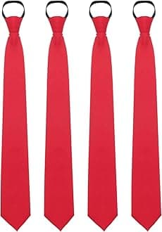 Mantieqingway Pre-tied Adjustable Zipper Neck Ties for Men 3.15' 'Mens Necktie for Office Graduation School Uniforms